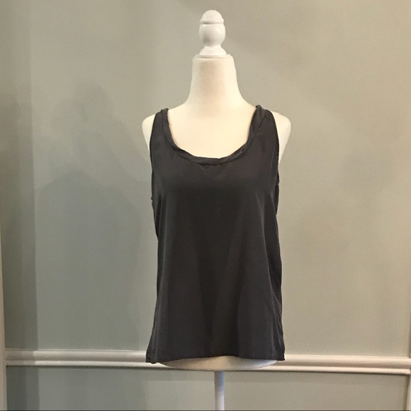 J. Crew Grey Tank Top Size 2 100% Silk - Picture 1 of 2